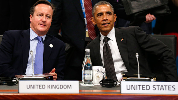 U.K. PM David Cameron and U.S. President Barack Obama